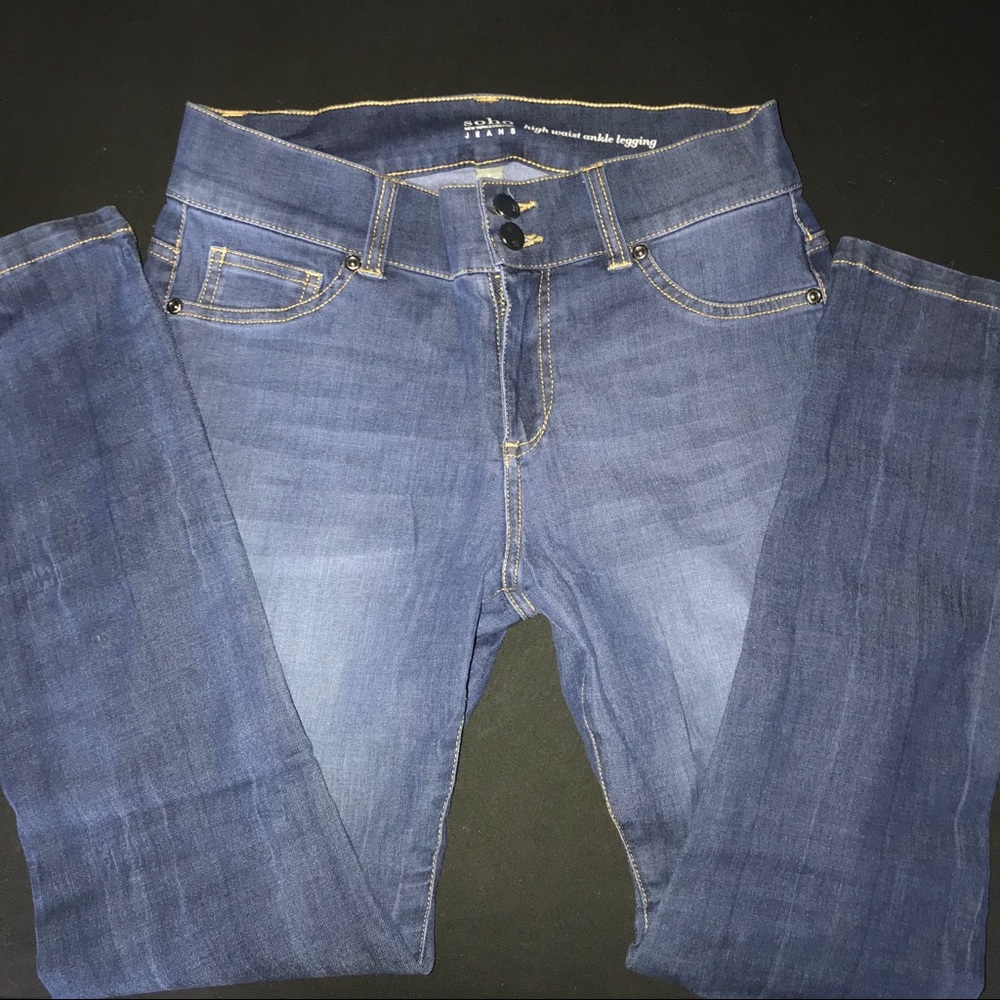 High waisted ankle legging jeans